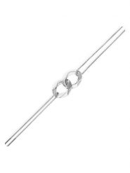 Eclat d'Argent Srebrna bransoletka z elementem ozdobnym rozmiar: onesize. Szare bransoletki Eclat d'Argent, srebrne. Za 108.99 zł.