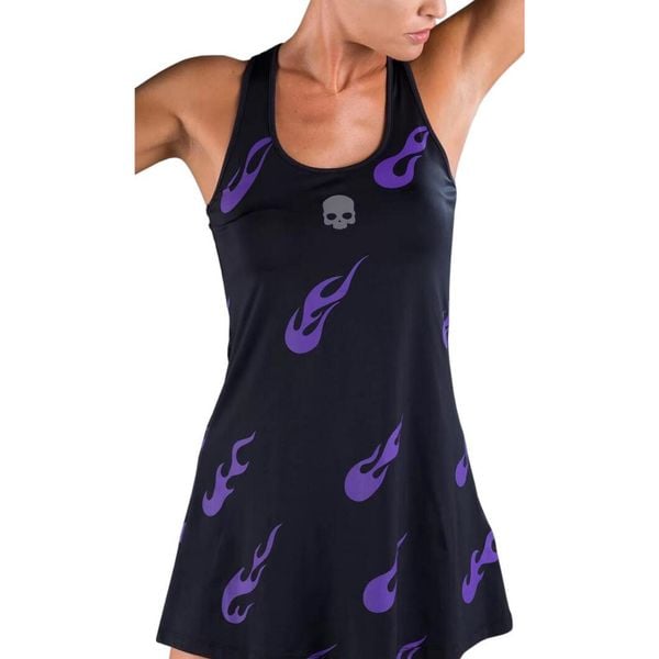 Sukienka tenisowa damska Hydrogen Flames Dress. Czarne sukienki HYDROGEN, m, bez wzorów, sportowe, bez kołnierzyka, bez ramiączek, sportowe. Za 399.00 zł.