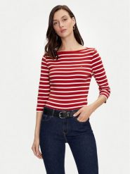 Tommy Hilfiger Bluzka New Cody WW0WW40589 Czerwony Slim Fit. Czerwone bluzki Tommy Hilfiger, s, bez wzorów, z bawełny, bez kołnierzyka, bez ramiączek. Za 169.99 zł.