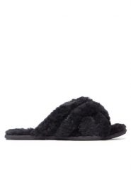 Ugg Kapcie W Scuffita 1123572 Czarny. Czarne kapcie UGG, bez wzorów, ze skóry. Za 309.99 zł.