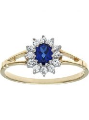 Diamant Exquis Złoty pierścionek z szafirem rozmiar: 48. Niebieskie pierścionki Diamant Exquis, z szafirem, złote. Za 397.17 zł.