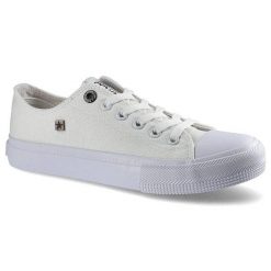 Białe Trampki Big Star Damskie Modne Obuwie. Białe trampki BIG STAR, bez wzorów, z jeansu, retro, bez zapięcia. Za 116.99 zł.