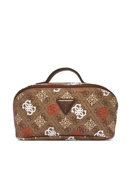 Guess Kosmetyczka TWB931 50670 Brązowy. Brązowe torebki klasyczne Guess, z aplikacjami, ze skóry, bez dodatków. Za 349.99 zł.