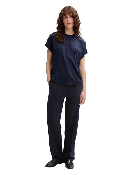 Tom Tailor Bluzka w kolorze granatowym rozmiar: S. Niebieskie bluzki Tom Tailor, s, bez wzorów, z wiskozy, bez kołnierzyka, bez ramiączek. Za 56.93 zł.