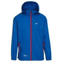 Kurtka Unisex Qikpac X Rozpinana. Niebieskie kurtki przeciwdeszczowe Trespass, na jesień, m, bez wzorów, z materiału, z kapturem, trekkingowe. Za 119.99 zł.