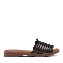 Klapki Ann Mex. Szare klapki Ann Mex, bez wzorów, bez obcasa, bez zapięcia. Za 159.99 zł.
