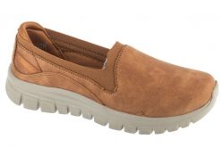 Buty sportowe Sneakersy damskie, Graceful - Leaning In. Brązowe buty treningowe Skechers, bez wzorów, z materiału, przed kostkę, bez zapięcia, trekkingowe. Za 249.99 zł.