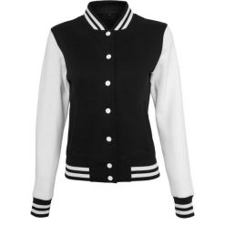 Kurtka Damska Typu Varsity. Białe kurtki BUILD YOUR BRAND, xs, bez wzorów, bez kaptura. Za 177.99 zł.