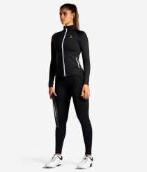 Koszulka/bluza z długim rękawem damska. Czarne bluzy NORDICDOTS, l, bez wzorów, z bawełny, klasyczne, bez ramiączek, bez kaptura. Za 365.00 zł.