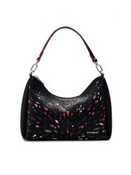 Desigual Torebka 25SAXPA1 Czarny. Czarne torebki klasyczne Desigual, bez wzorów, ze skóry, bez dodatków. Za 219.99 zł.