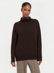 Max Mara Leisure Golf Superbo 2426366148 Brązowy Relaxed Fit. Brązowe swetry Max Mara Leisure, s, bez wzorów, z wełny, bez ramiączek. Za 1,199.00 zł.