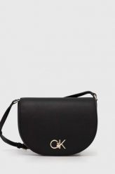 Calvin Klein torebka kolor czarny. Czarne listonoszki Calvin Klein, bez wzorów, na ramię, bez dodatków. Za 579.99 zł.