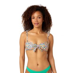 Góra od stroju kąpielowego Rip Curl Afterglow Ditsy Bandeau 3282. Bikini Rip Curl, bez wzorów, sportowe. Za 83.99 zł.