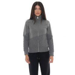 Bluza zimowa Damen ze Stehkragen und Reißverschluss, Leone 1947 Warkocz. Szare bluzy LEONE 1947 APPAREL, na zimę, bez wzorów, z bawełny, sportowe, bez ramiączek, bez kaptura. W wyprzedaży za 191.56 zł.