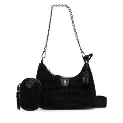 Torebka Steve Madden. Czarne torebki klasyczne Steve Madden, bez wzorów, klasyczne, bez dodatków. Za 339.99 zł.