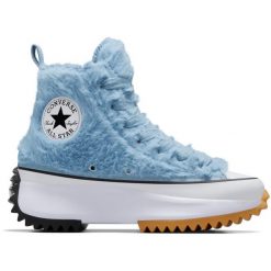 Buty sportowe Converse Run Star Hike. Niebieskie buty treningowe Converse, bez wzorów, z materiału, bez zapięcia, na fitness i siłownię. Za 590.00 zł.