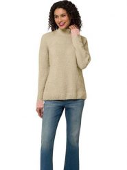 Heine Sweter w kolorze beżowym rozmiar: 42. Brązowe swetry Heine, bez wzorów, bez ramiączek. Za 82.64 zł.