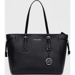 MICHAEL Michael Kors torebka skórzana kolor czarny. Czarne shopper bag MICHAEL Michael Kors, bez wzorów, na ramię, bez dodatków. Za 1,369.90 zł.