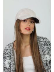 WINTERLAND Czapka w kolorze kremowym rozmiar: onesize. Brązowe czapki z daszkiem WINTERLAND, bez wzorów, z futra. Za 48.73 zł.