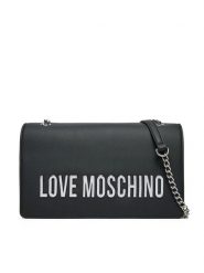 LOVE MOSCHINO Torebka JC4192PP1MKD000B Czarny. Czarne listonoszki Love Moschino, bez wzorów, ze skóry, bez dodatków. Za 549.99 zł.