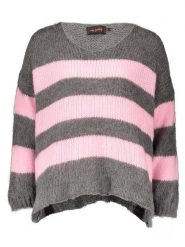 Miss goodlife Sweter w kolorze szaro-jasnoróżowym rozmiar: XL. Różowe swetry miss goodlife, xl, bez wzorów, z wełny, bez ramiączek. Za 114.44 zł.