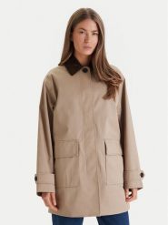 Tommy Hilfiger Płaszcz przejściowy 2-In-1 WW0WW47765 Beżowy Regular Fit. Brązowe płaszcze Tommy Hilfiger, bez wzorów, z bawełny, bez kaptura. Za 1,499.00 zł.