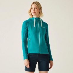 Bluza damska z kapturem Regatta Vatana. Niebieskie bluzy z kapturem Regatta, m, bez wzorów, z elastanu, z kapturem, outdoorowe. Za 243.50 zł.