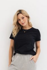T-SHIRT LUCY BASIC CZARNY L - Flawless. Czarne t-shirty sportowe Flawless, l, bez wzorów, z bawełny, bez ramiączek. Za 72.00 zł.