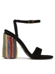 Kat Maconie Sandały Olive Czarny. Czarne sandały Kat Maconie, bez wzorów, ze skóry, bez obcasa, na słupku, bez zapięcia. Za 849.99 zł.
