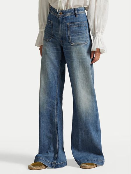 Polo Ralph Lauren Jeansy 211A96155001 Niebieski Regular Fit. Niebieskie jeansy Polo Ralph Lauren, bez wzorów, z bawełny. Za 989.99 zł.