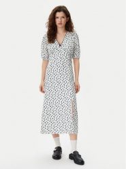 Tommy Jeans Sukienka letnia Bird DW0DW20336 Biały Regular Fit. Białe sukienki Tommy Jeans, xxs, bez wzorów, z jeansu, bez kołnierzyka, bez ramiączek. Za 349.99 zł.