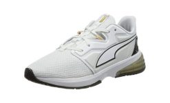Damskie buty sportowe Puma Wms Lvl-Up XT Moto Urban białe-czarne. Białe buty treningowe Puma, bez wzorów, z materiału, bez zapięcia, do biegania. Za 222.17 zł.