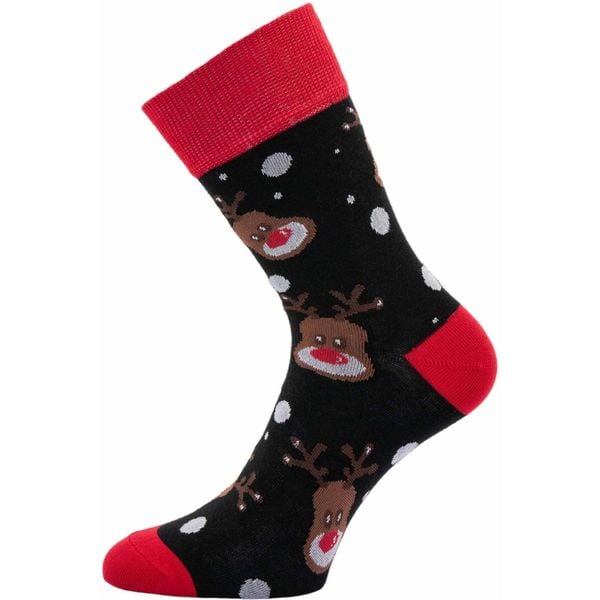 Ciepłe i Przytulne Skarpetki Świąteczne z Reniferem dla Kobiet - Czarne 37-41. Czarne skarpetki ZEAGLE, bez wzorów, z bawełny. Za 115.99 zł.