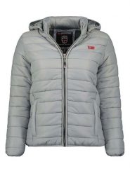 Geographical Norway Kurtka pikowana "Atika" w kolorze jasnoszarym rozmiar: L. Szare kurtki Geographical Norway, l, z aplikacjami, bez kaptura. Za 144.24 zł.