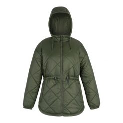 Pikowana Kurtka Damska Ivey. Zielone kurtki Regatta, m, bez wzorów, z materiału, z kapturem. Za 137.99 zł.