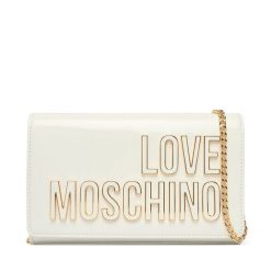 Torebka LOVE MOSCHINO. Białe kopertówki Love Moschino, bez wzorów, wizytowe, bez dodatków. Za 719.99 zł.