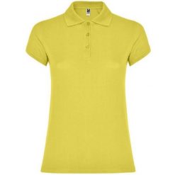 Damska Koszulka Polo W Gwiazdki. Żółte t-shirty sportowe ROLY, l, bez wzorów, bez ramiączek. Za 56.99 zł.