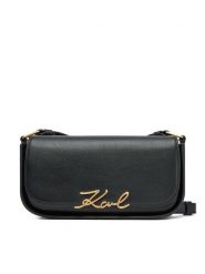 KARL LAGERFELD Torebka A1W30039 Czarny. Czarne listonoszki KARL LAGERFELD, bez wzorów, ze skóry, bez dodatków. Za 639.99 zł.