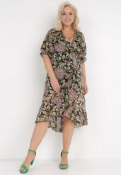 Czarna Sukienka Darorgon. Czarne sukienki Born2be, l, z aplikacjami, boho, bez kołnierzyka, bez ramiączek, midi, kopertowe. Za 189.99 zł.