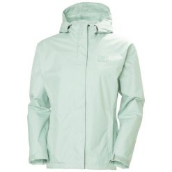Kurtka przeciwdeszczowa damska Helly Hansen Seven J. Zielone kurtki Helly Hansen, bez wzorów, bez kaptura. Za 510.50 zł.