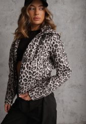 Panterkowa Kurtka z Odpinanym Kapturem Anastaera. Kurtki Renee, na wiosnę, l, bez wzorów, z poliesteru. Za 149.99 zł.