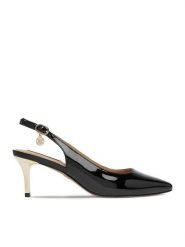 Nine West Czółenka CEO-LP655163A-9 Czarny. Czarne czółenka Nine West, bez wzorów, z materiału, bez obcasa, bez zapięcia. Za 249.99 zł.