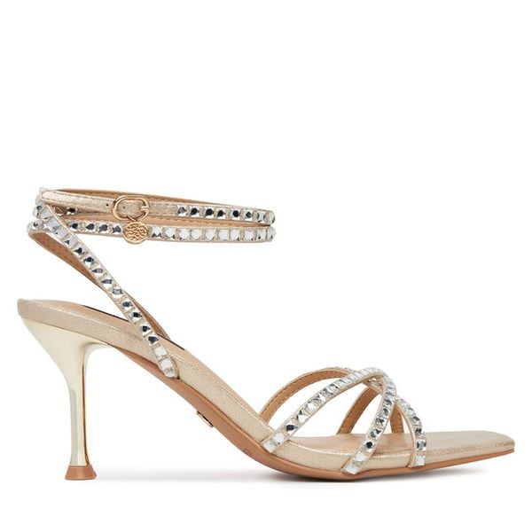 Sandały Nine West. Żółte sandały Nine West, bez wzorów, bez obcasa, na szpilce, bez zapięcia. Za 249.99 zł.