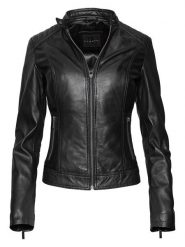 Bugatti Skórzana kurtka w kolorze czarnym rozmiar: 38. Czarne kurtki Bugatti, bez wzorów, z materiału, bez kaptura. Za 739.99 zł.