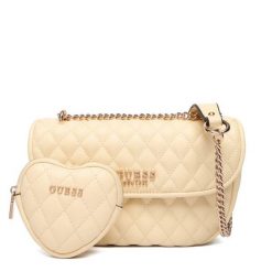 Torebka Guess. Żółte torebki klasyczne Guess, z aplikacjami, klasyczne, bez dodatków. Za 589.99 zł.