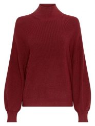 MOSS COPENHAGEN Sweter "Magnea" w kolorze bordowym rozmiar: XS/S. Czerwone swetry Moss Copenhagen, s, bez wzorów, ze splotem, bez ramiączek. Za 148.61 zł.