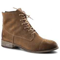 Rude Botki Carinii Damskie Wygodne Buty Jesienne. Brązowe botki Carinii, bez wzorów, ze skóry, biznesowe, bez obcasa, na płaskiej podeszwie, bez zapięcia. Za 279.00 zł.