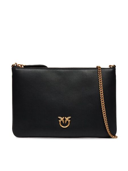 Pinko Torebka Flat Classic PE 23 PCPL 100455 A0F1 Czarny. Czarne kopertówki Pinko, bez wzorów, ze skóry, wizytowe, bez dodatków. Za 479.99 zł.