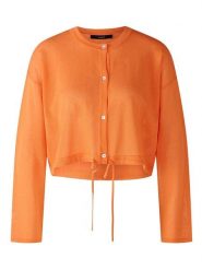 Oui Kardigan w kolorze pomarańczowym rozmiar: 38. Pomarańczowe swetry Oui, bez wzorów, bez ramiączek. Za 126.99 zł.