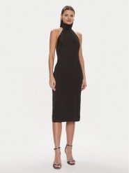 KARL LAGERFELD Sukienka koktajlowa 240W1307 Czarny Slim Fit. Czarne sukienki KARL LAGERFELD, bez wzorów, z syntetyku, wizytowe, bez kołnierzyka, bez ramiączek. Za 959.99 zł.